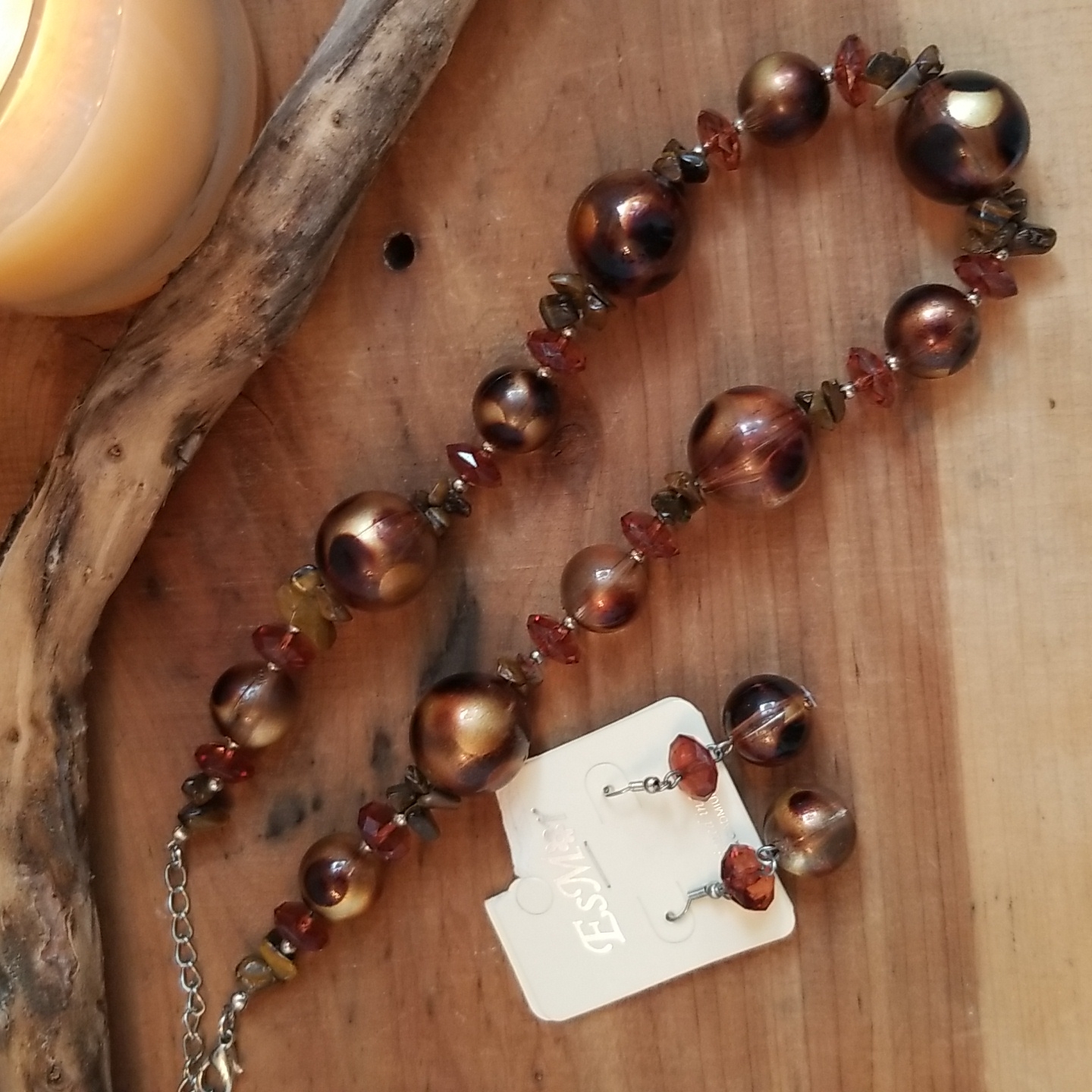 Esmor Necklace And Earrings Set